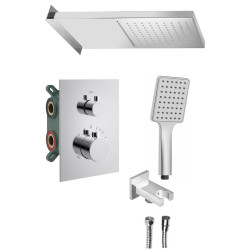 KIMURA podomítkový sprchový set s termostatickou batériou, box, 3 výstupy, chróm