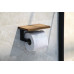 SKA držiak toaletného papiera s poličkou 15x8x10cm, čierna mat/dub