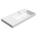 Keramická umývadlová misa NUBES 100x50cm, s odkladacou policou vľavo, biela ExtraGlaze