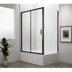DEEP BLACK obdélníkový sprchový kout 1100x750mm L/P varianta, čiré sklo