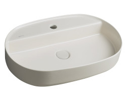 INFINITY OVAL keramické umývadlo na dosku, 60x40 cm, ivory INFINITY OVAL keramické umývadlo na dosku, 60x40 cm, ivory