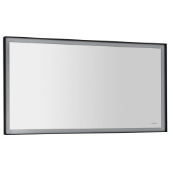 SORT LED podsvietené zrkadlo 120x70cm, matná čierna