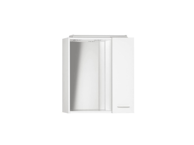 ZOJA / KERAMIA FRESH galerka s LED osvetlením, 60x60x14cm, biela, pravá