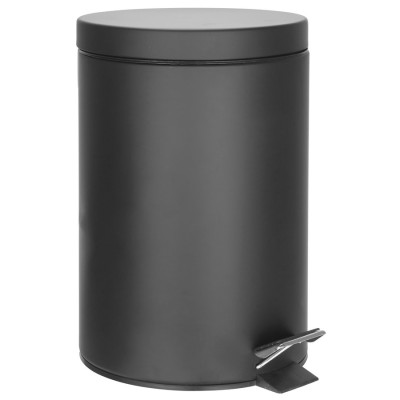 SIMPLE LINE odpadkový koš kulatý 3l, čierna matná