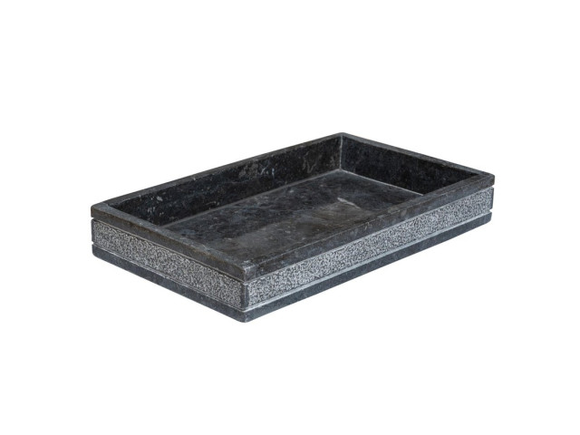 POSH stojaca misa, mramor, sivá