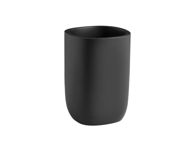 YLENIA stojaca sklenená pohár, čierna