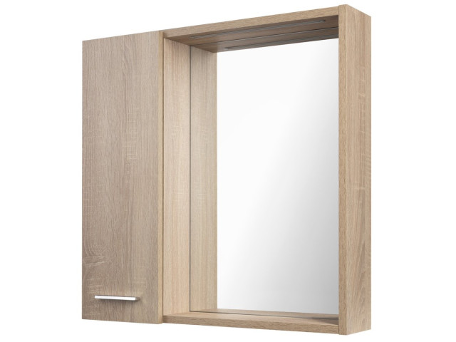 ZOJA/KERAMIA FRESH STRIP galéria s LED osvetlením, 60x60x14cm, ľavá, dub platina