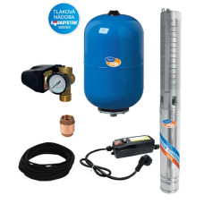 SUB CONTROL 24 - 4“ ELECTRA INOX 70/92 M Vodáreň s ponorným čerpadlom a ovládacím elektroboxom
