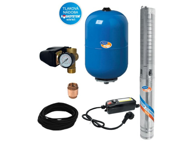 SUB CONTROL 24 - 4“ ELECTRA INOX 70/92 M Vodáreň s ponorným čerpadlom a ovládacím elektroboxom