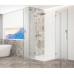 Štvorcový sprchový kút TRINITY CHROME 1100x1100mm, rohový vstup, matné sklo