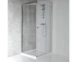 AGGA štvorcová sprchová zástena 800x800mm, číre sklo