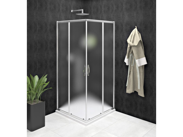 SIGMA SIMPLY štvorcový sprchovací kút 1000x1000 mm, rohový vstup, Brick sklo