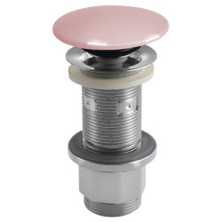 Odtok umývadla 5/4", click-clack, betónová zátka, 10-80 mm, ružová pololesklá
