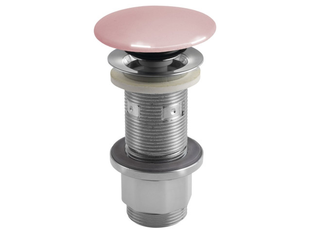 Odtok umývadla 5/4", click-clack, betónová zátka, 10-80 mm, ružová pololesklá