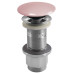 Odtok umývadla 5/4", click-clack, betónová zátka, 10-80 mm, ružová pololesklá