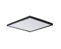 AZPO stropné LED svietidlo, 420x420mm, 22W, IP54, čierna matná