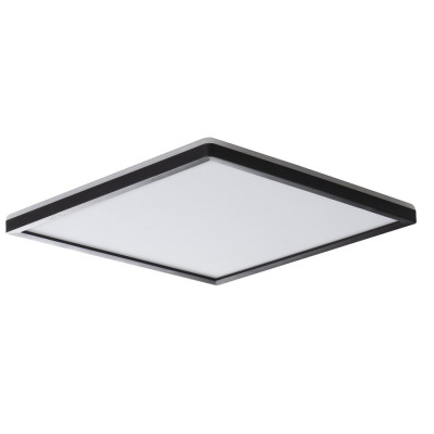 AZPO stropné LED svietidlo, 420x420mm, 22W, IP54, čierna matná