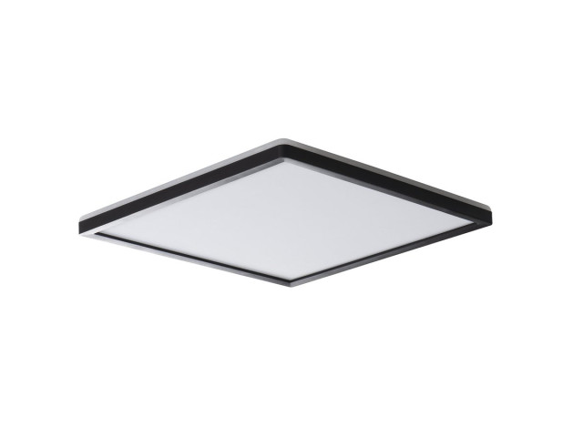 AZPO stropné LED svietidlo, 420x420mm, 22W, IP54, čierna matná