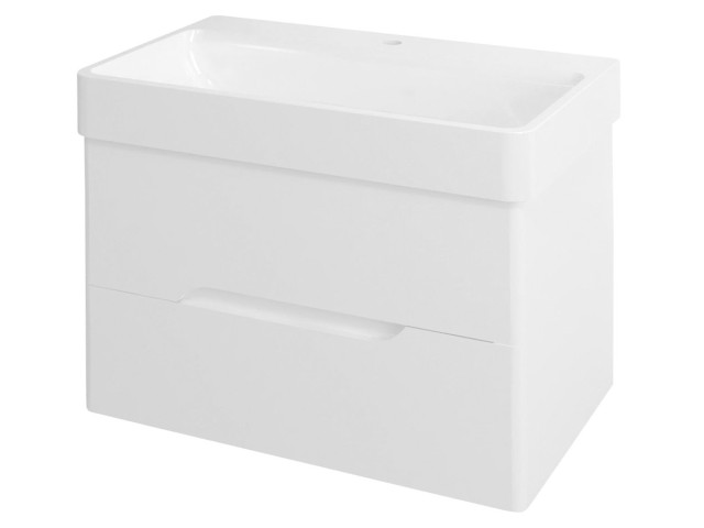 Medien umývadlová skrinka 77x50,5x49cm, biela mat / biela mat