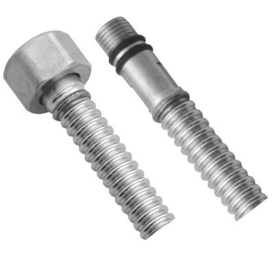 Nerezová spojovacia rúrka, vlnovec, M10x3/8", 40 cm, chróm