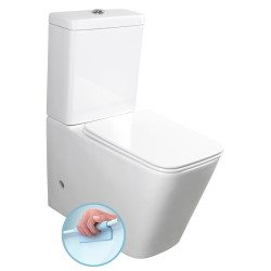 PORTO RIMLESS WC kombi, spodný/zadný odpad, biela