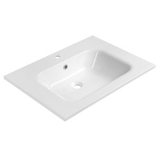 Umyvadlo ARECA, liaty mramor, 71 x 51,5 cm, biele