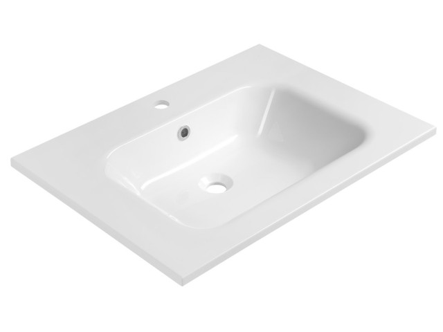 Umyvadlo ARECA, liaty mramor, 71 x 51,5 cm, biele