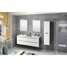 Kúpeľňový set WAVE 150, biela/dub strieborný