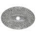 PURUS sklenené gravírované umývadlo 50x15,5x36 cm, číra