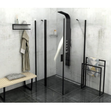 Zoom Line Black obdĺžnikový sprchovací kút 1100x900mm L / P variant