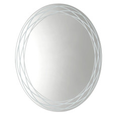 RINGO LED podsvietené zrkadlo so vzorom, ø 80cm, fólia anti-fog, 2700°K