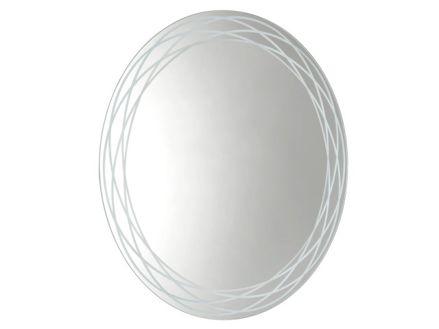 RINGO LED podsvietené zrkadlo so vzorom, ø 80cm, fólia anti-fog, 2700°K