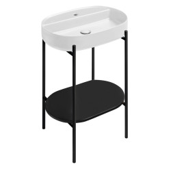 PUNO podstavec s umývadlom 600x860x396mm, čierny