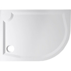 RIVA sprchová vanička z liateho mramoru, štvrťkruh 120x90cm, ľavá (GR1290L)