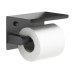 Držiak na toaletný papier s odkladacou plochou, matná čierna