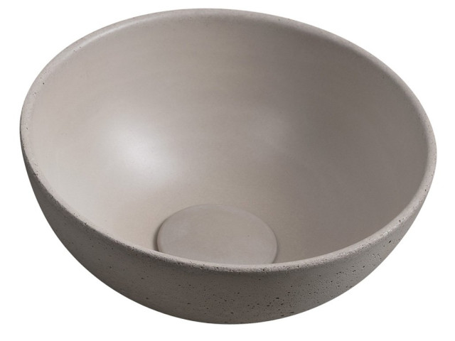 MINOR betónové umývadlo na dosku, Ø 26 cm, piesok