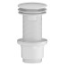 Umyvadlový vývod 5/4“, neuzatvárateľný, veľká zátka, 10-80 mm, ABS/biela