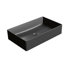 KUBE X keramické umývadlo na dosku, 60x37cm, čierna mat