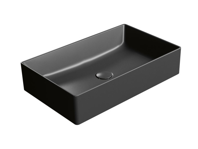 KUBE X keramické umývadlo na dosku, 60x37cm, čierna mat