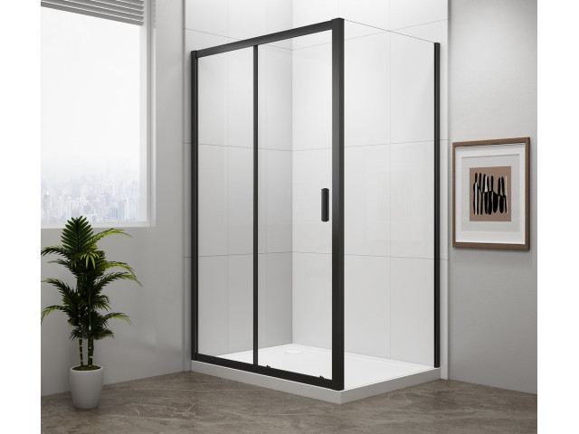 EASY BLACK obdĺžnikový sprchový kút 1000x800mm, číre sklo L/P variant