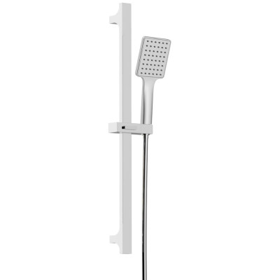 Sprchová súprava hranatá, posuvný držák 680 mm, chróm