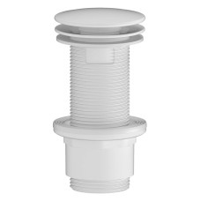 Umyvadlový vývod 5/4“, neuzatvárateľný, veľká zátka, 10-80 mm, ABS/biely matný