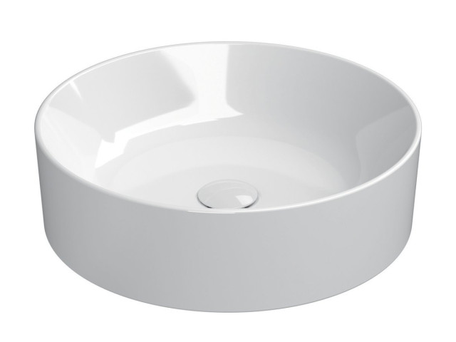 KUBE X keramické umývadlo na dosku priemer 45 cm, biela ExtraGlaze