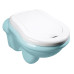 RETRO WC sedátko Soft Close, duroplast, biela / chróm