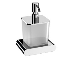 FLORI dávkovač mydla, chróm / sklo satin FLORI dávkovač mydla, chróm / sklo satin