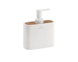 NINFEA dávkovač mydla na postavenie, biela/bambus