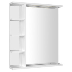 KORIN STRIP zrkadlo s LED osvetlením a policami 60x70x12cm