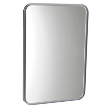 FLOAT zaoblené zrkadlo v ráme s LED osvetlením 500x700mm, biela