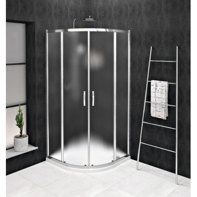 SIGMA SIMPLY štvrťkruhová sprchová zástena 900x900 mm, R550, sklo Brick