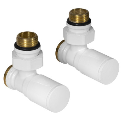 Súprava ručných rohových ventilov C-START, biela